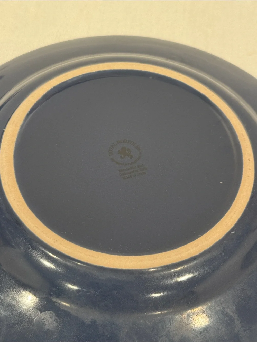 Royal Norfolk Navy Blue Salad Plates 8.5” Inches Set of 2